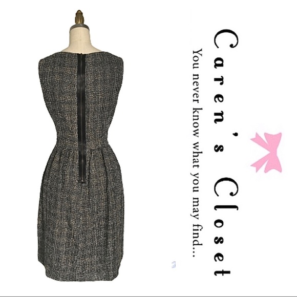 Taylor Embellished Metallic Black Tweed Dress - Picture 3 of 7